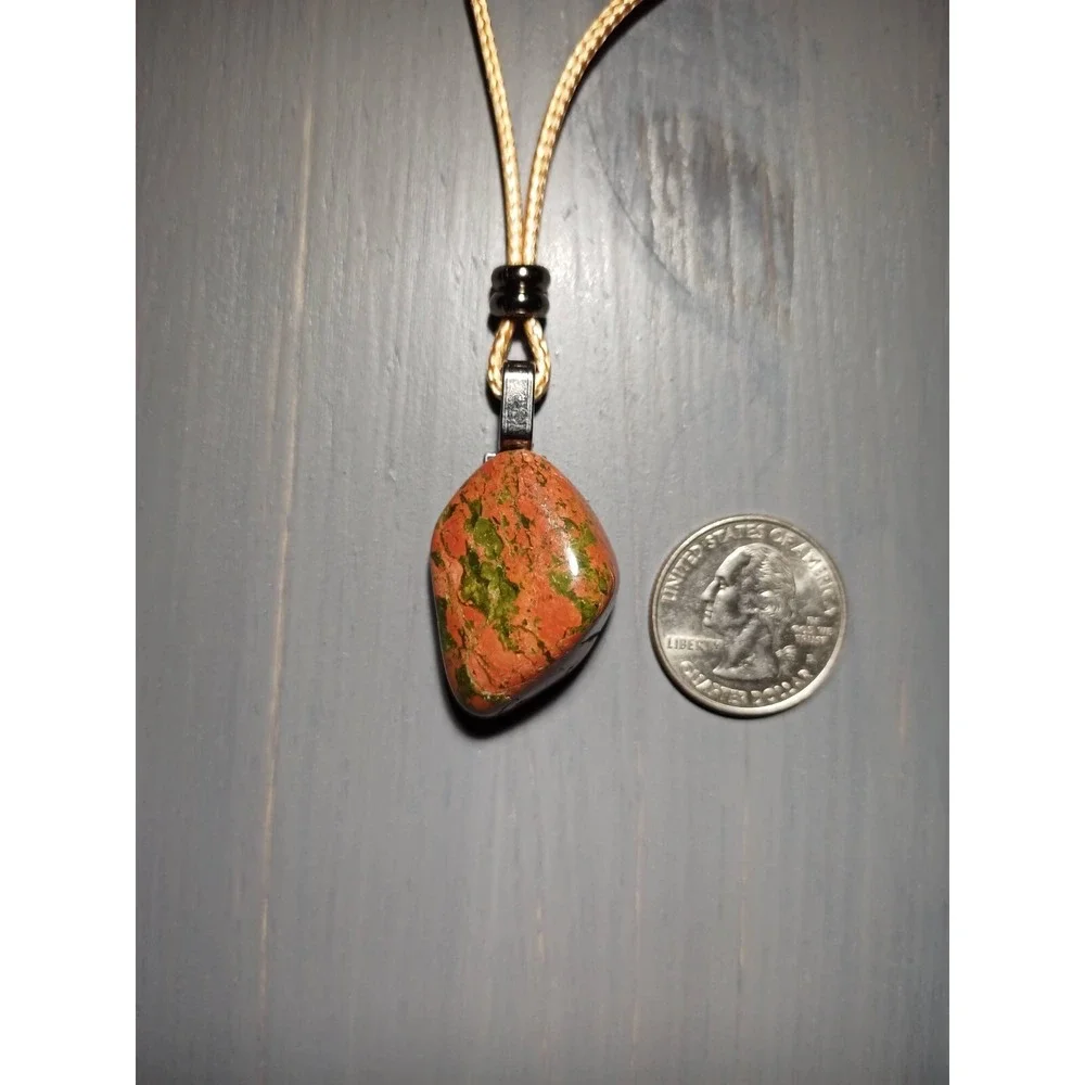 Artisan unakite pendant